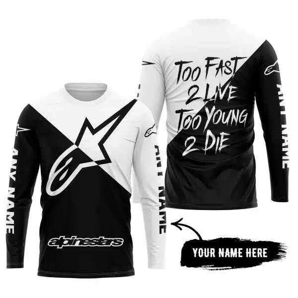 Too Fast To Live Too Young To Die - 3d All Over Printed - Alpinestars - Image 5