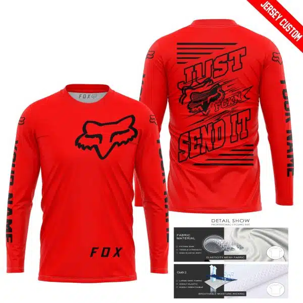 Premium Just Fckn Gonna Send It – Custom Name – Fox – Red - Image 7