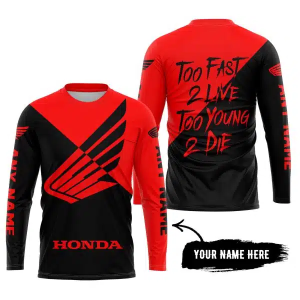 Too Fast To Live Too Young To Die - 3d All Over Printed - Honda - Image 5