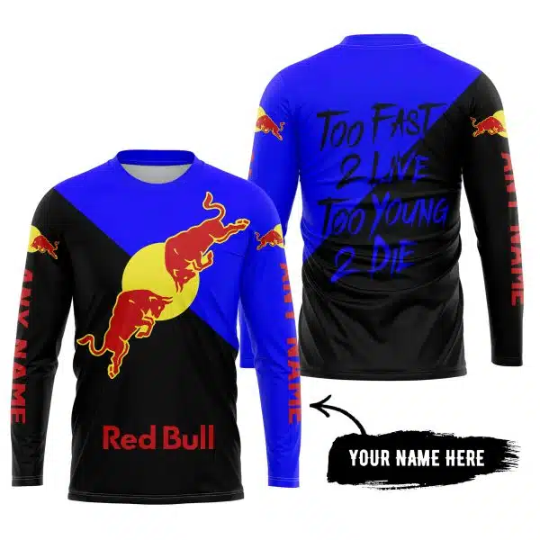 Too Fast To Live Too Young To Die - 3d All Over Printed - Red Bull - Image 5