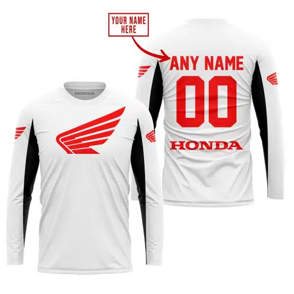 Custom Name Racing - Limited Edition - Honda - White V2 - Image 2