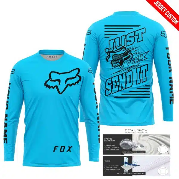 Premium Just Fckn Gonna Send It – Custom Name – Fox – Sky Blue - Image 3