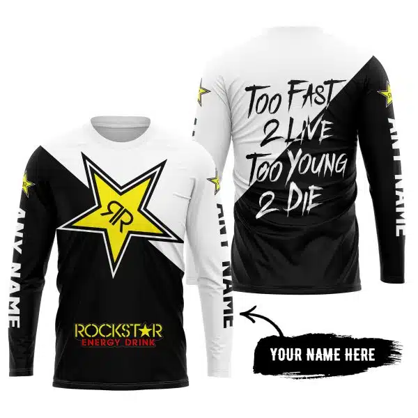Too Fast To Live Too Young To Die - 3d All Over Printed - Rockstar Energy - Image 5