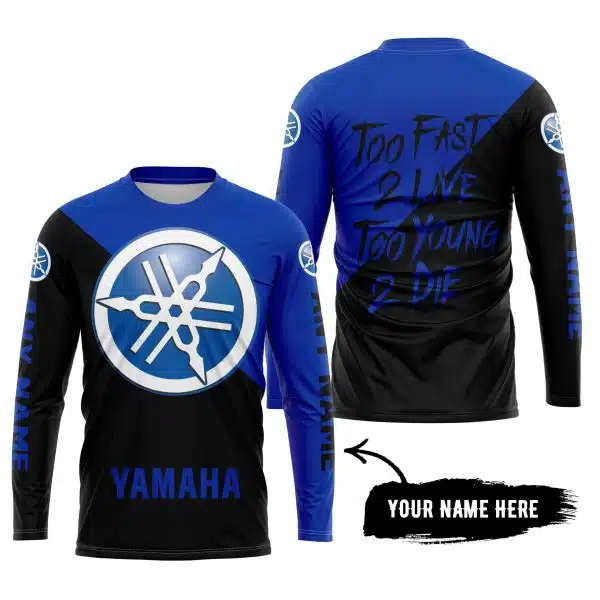 Too Fast To Live Too Young To Die - 3d All Over Printed - Yamaha - Blue - Image 5