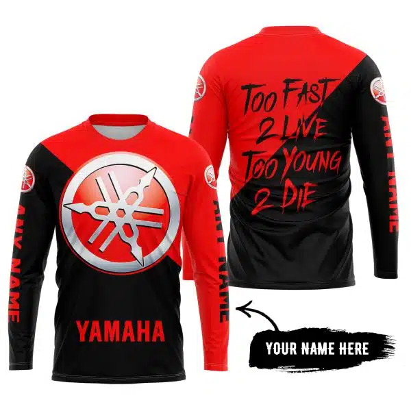 Too Fast To Live Too Young To Die - 3d All Over Printed - Yamaha - Red - Image 5