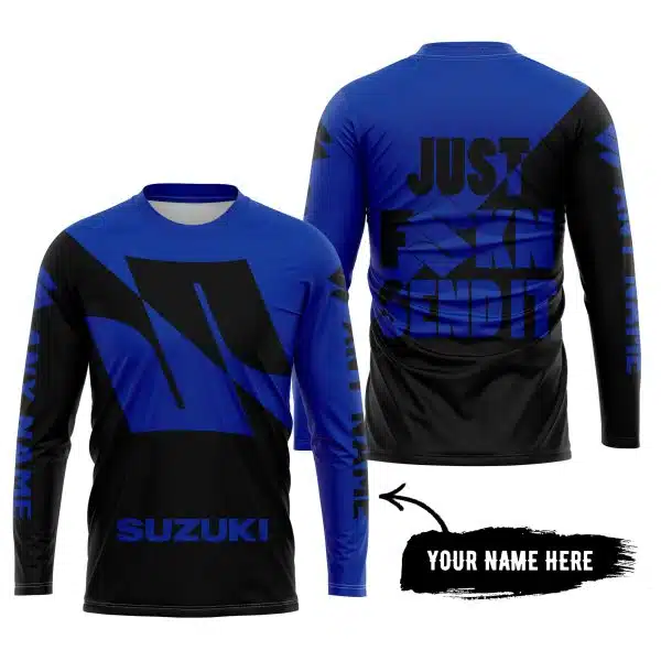 Just Fkcn Send It - 3d All Over Printed - Suzuki - Blue - Image 5
