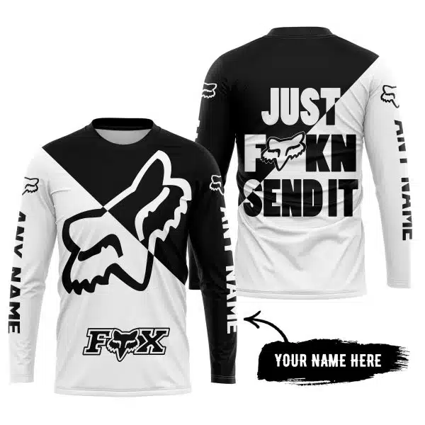 Just Fkcn Send It - 3d All Over Printed - Fox Racing - Black - Image 5