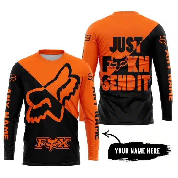 Just Fkcn Send It - 3d All Over Printed - Fox Racing - Orange - Image 5