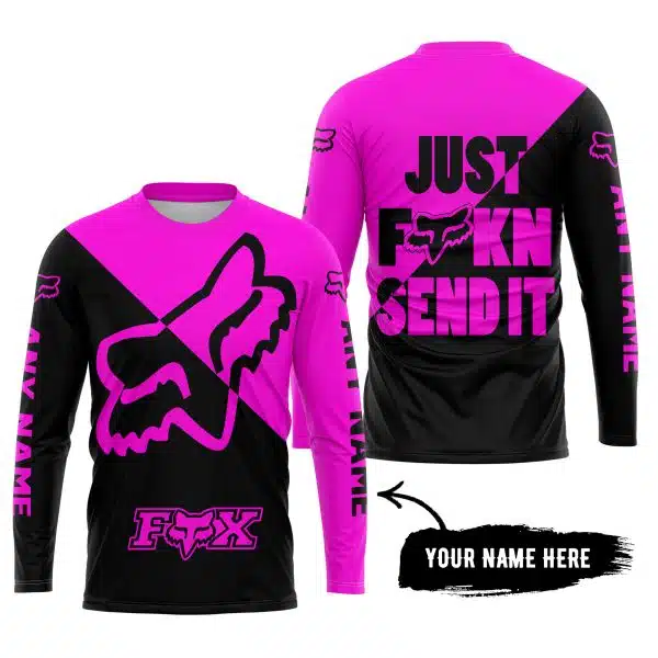 Just Fkcn Send It - 3d All Over Printed - Fox Racing - Pink - Image 5