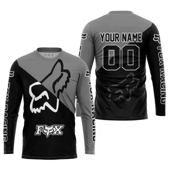 Premium Gift - Custom Name - Fox Racing - Grey - Image 2