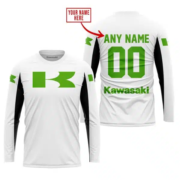 Custom Name Racing - Limited Edition - Kawasaki - White V2 - Image 2