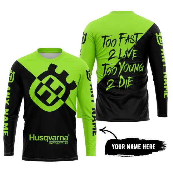 Too Fast To Live Too Young To Die - 3d All Over Printed - Husqvarna Green 1 - Image 5