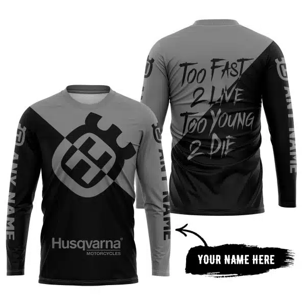 Too Fast To Live Too Young To Die - 3d All Over Printed - Husqvarna Grey - Image 5