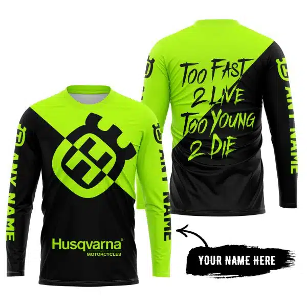 Too Fast To Live Too Young To Die - 3d All Over Printed - Husqvarna Neon - Image 5