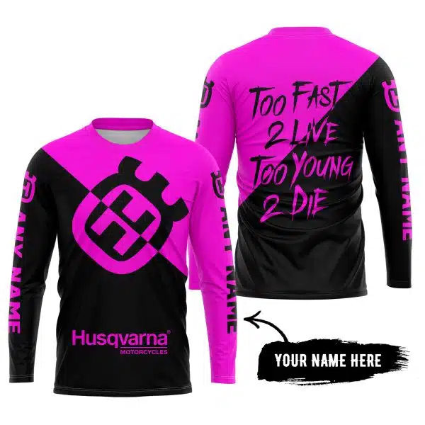 Too Fast To Live Too Young To Die - 3d All Over Printed - Husqvarna Pink - Image 5