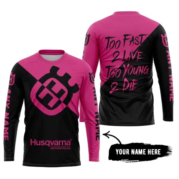 Too Fast To Live Too Young To Die - 3d All Over Printed - Husqvarna Pink 1 - Image 5