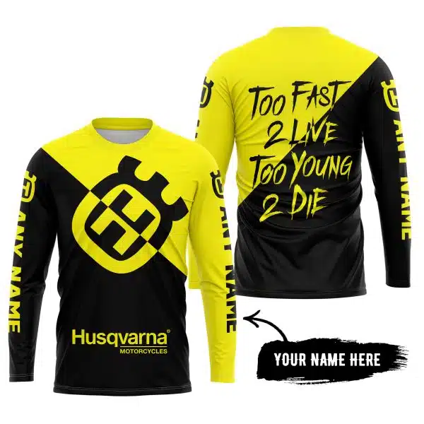 Too Fast To Live Too Young To Die - 3d All Over Printed - Husqvarna Yellow - Image 5
