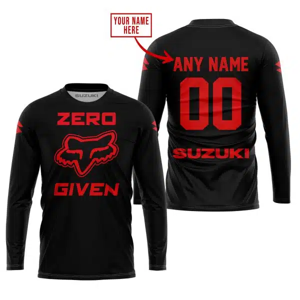 Zero Fox Given – Limited Edition – Suzuki – Black Red V1 - Image 4