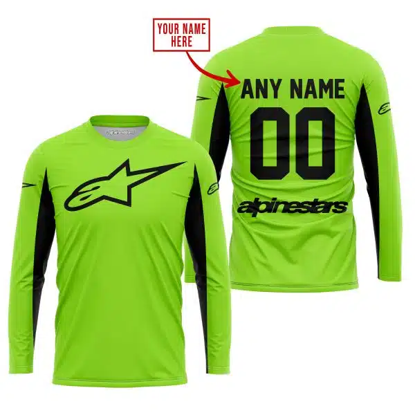 Custom Name Racing - Limited Edition - Alpinestars - Green 1 V2 - Image 2