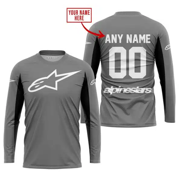 Custom Name Racing - Limited Edition - Alpinestars - Grey V2 - Image 2