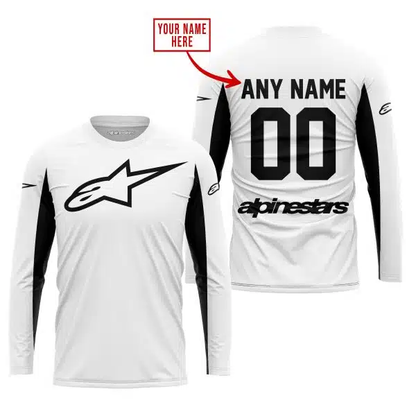 Custom Name Racing - Limited Edition - Alpinestars - White V2 - Image 2