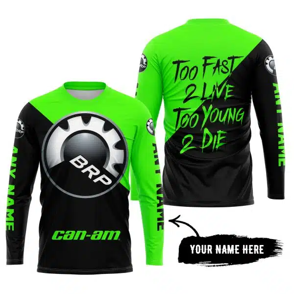 Too Fast To Live Too Young To Die - 3d All Over Printed - Can Am Green - Image 5