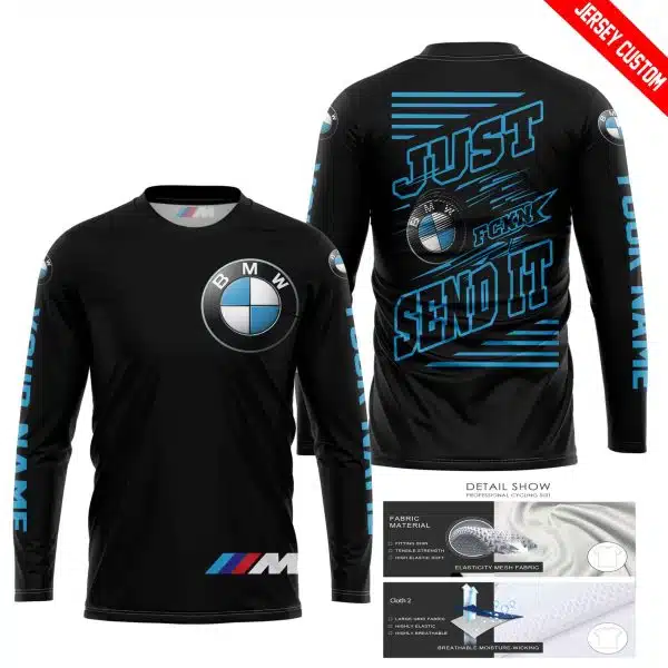 Premium Just Fckn Gonna Send It - Custom Name - Bmw - Sky Blue Black - Image 4