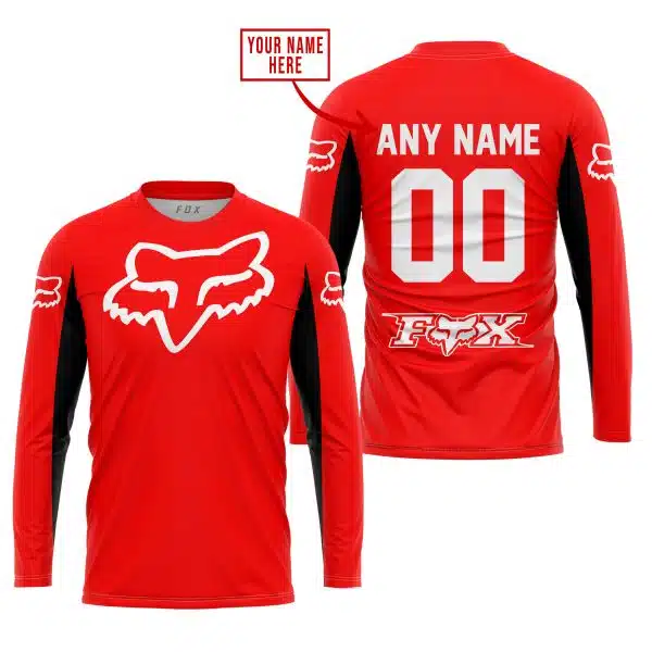 Custom Name Racing - Limited Edition - Fox Racing V2 - Red - Image 2
