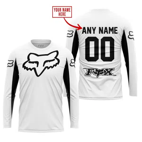 Custom Name Racing - Limited Edition - Fox Racing V2 - White - Image 2