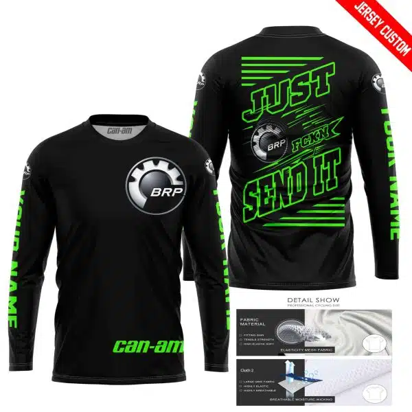 Premium Just Fckn Gonna Send It - Custom Name - Can Am - Green Black - Image 4