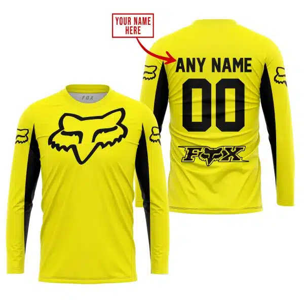 Custom Name Racing - Limited Edition - Fox Racing V2 - Yellow - Image 2