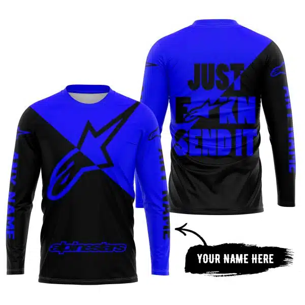 Just Fkcn Send It - 3d All Over Printed - Alpinestars Blue - Image 5