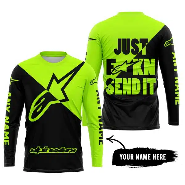 Just Fkcn Send It - 3d All Over Printed - Alpinestars Neon - Image 3