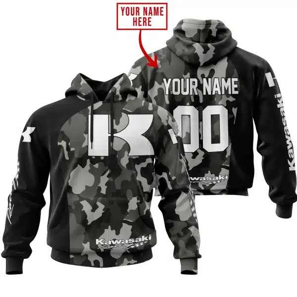 Kawasaki Racing Camo | Custom Name Racing | Kid & Adult