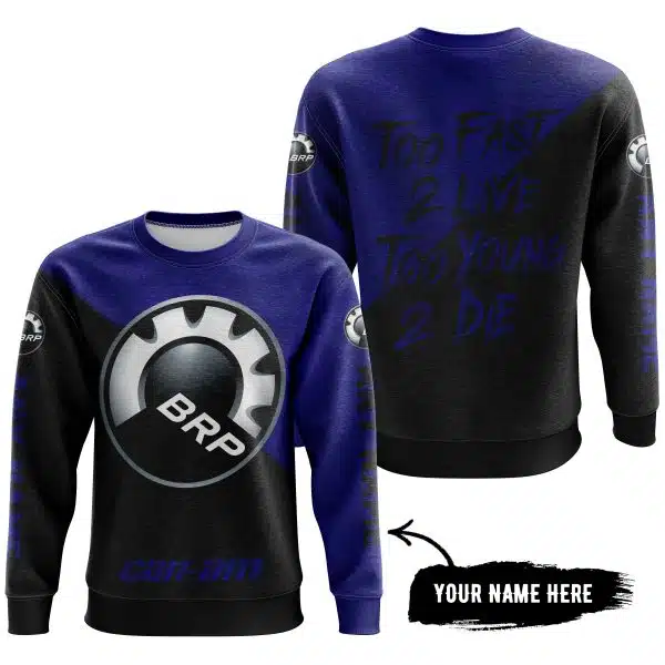 Too Fast To Live Too Young To Die - 3d All Over Printed - Can Am Navy - Image 4