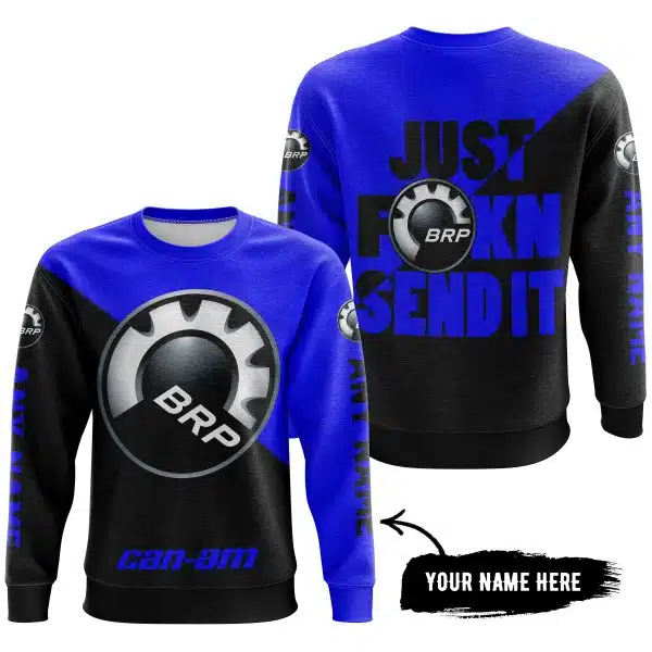 Just Fkcn Send It - 3d All Over Printed - Can Am Blue - Image 4