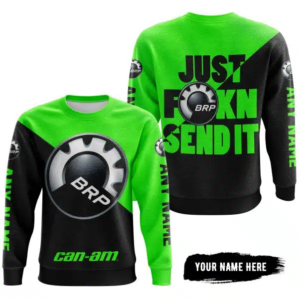 Just Fkcn Send It - 3d All Over Printed - Can Am Green - Image 4