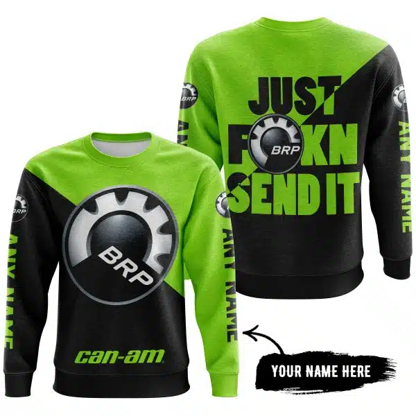 Just Fkcn Send It - 3d All Over Printed - Can Am Green 1 - Image 4