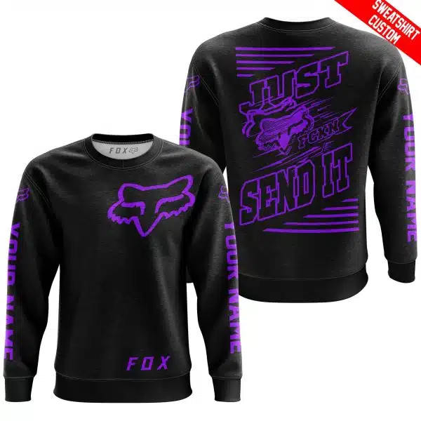 Premium Just Fckn Gonna Send It - Custom Name - Fox Racing - Purple Black - Image 6