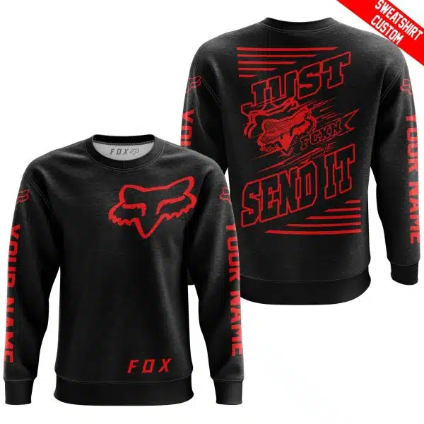 Premium Just Fckn Gonna Send It - Custom Name - Fox Racing - Red Black - Image 6