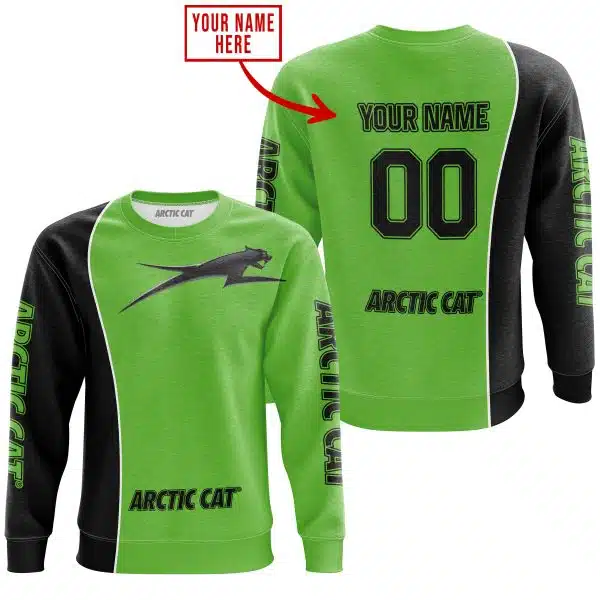 Limited Edition - Custom Name Motocrocss V2 - Arctic Cat - Green - Image 4