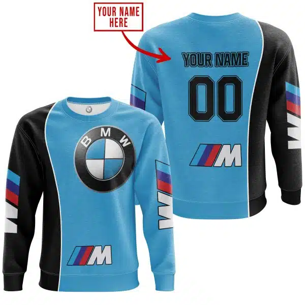 Limited Edition - Custom Name Motocrocss V2 - Bmw - Sky Blue - Image 4