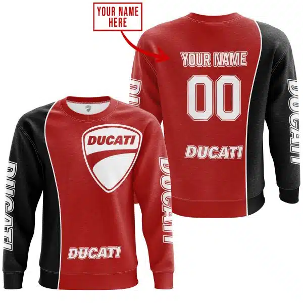 Limited Edition - Custom Name Motocrocss V2 - Ducati - Red - Image 4