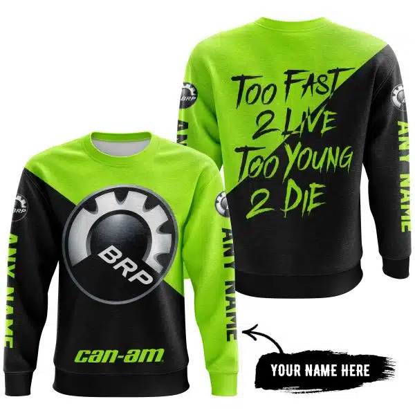 Too Fast To Live Too Young To Die - 3d All Over Printed - Can Am Neon - Image 4