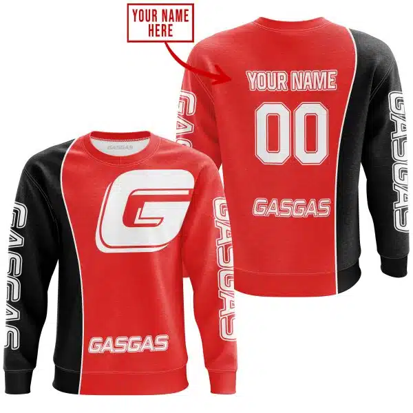 Limited Edition - Custom Name Motocrocss V2 - Gas Gas - Red - Image 4