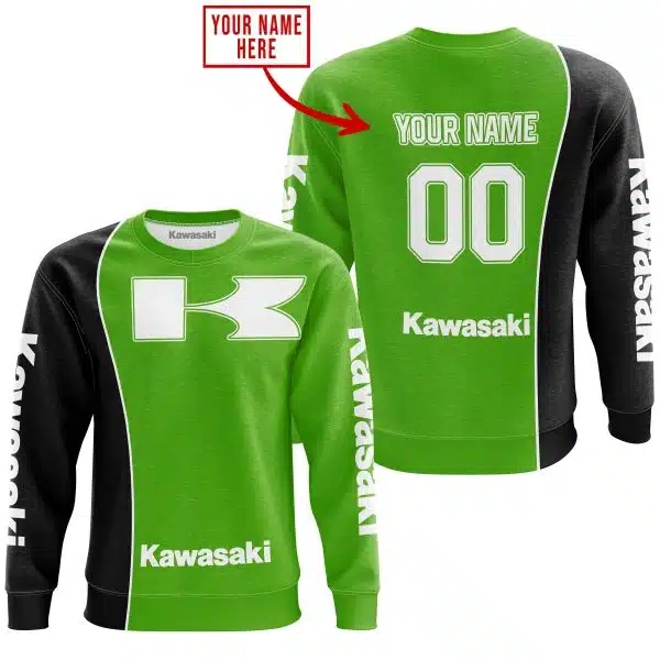 Limited Edition - Custom Name Motocrocss V2 - Kawasaki - Green - Image 4