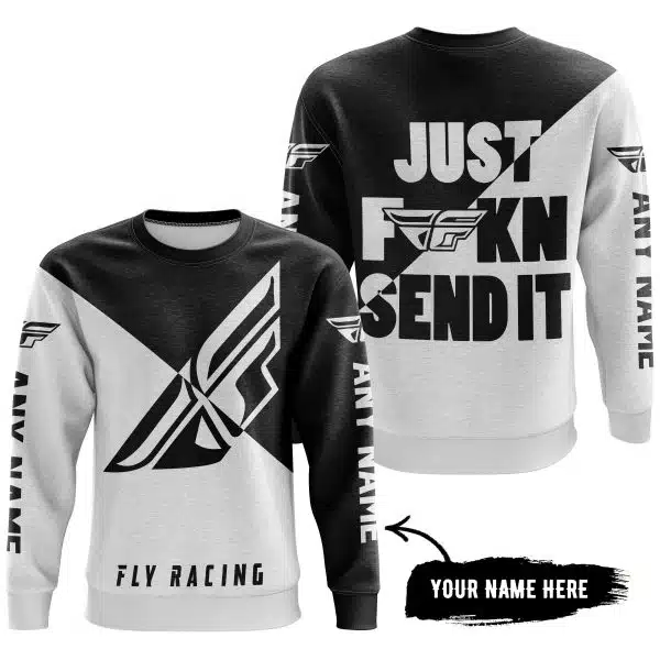 Just Fkcn Send It - 3d All Over Printed - Fly Racing Black - Image 3