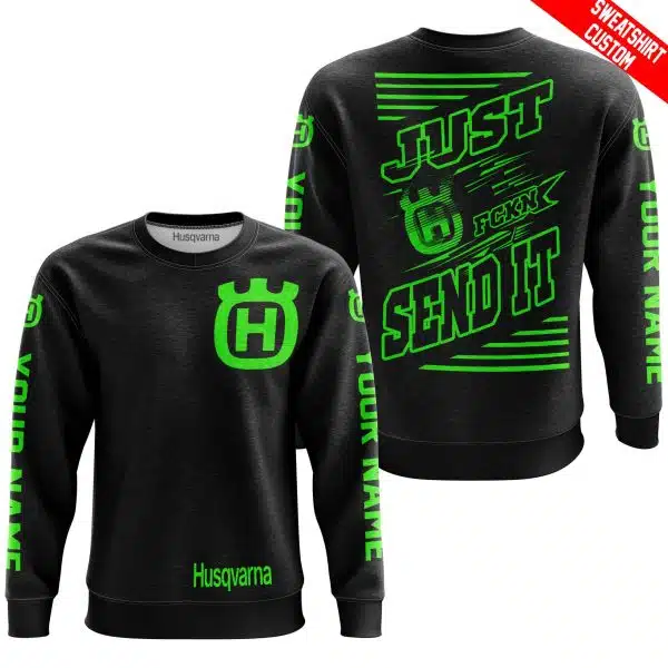 Premium Just Fckn Gonna Send It - Custom Name - Husqvarna - Green Black - Image 6