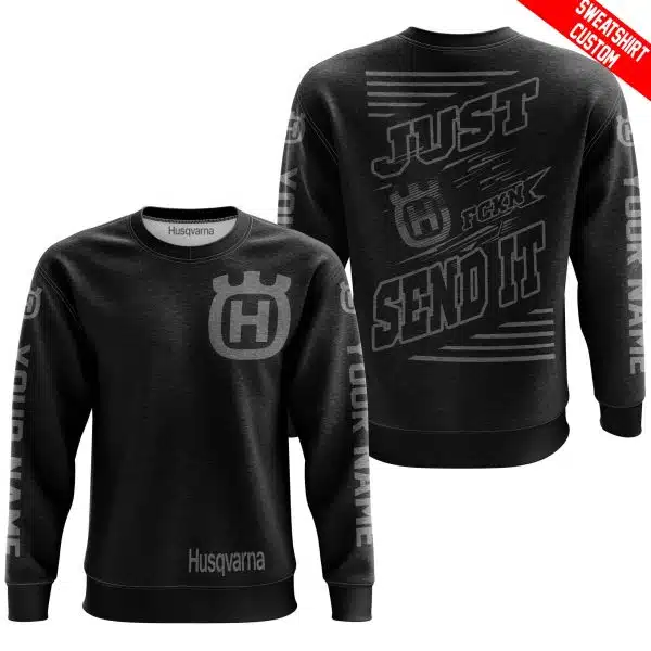 Premium Just Fckn Gonna Send It - Custom Name - Husqvarna - Grey Black - Image 6