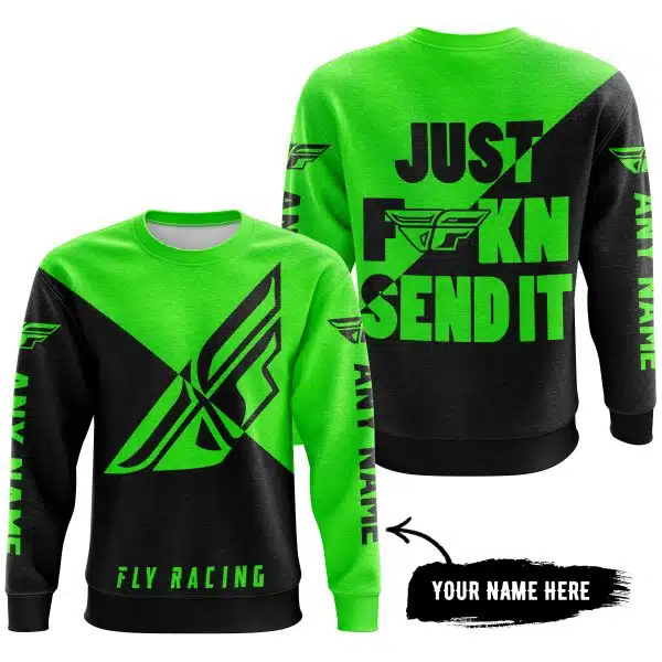 Just Fkcn Send It - 3d All Over Printed - Fly Racing Green - Image 4